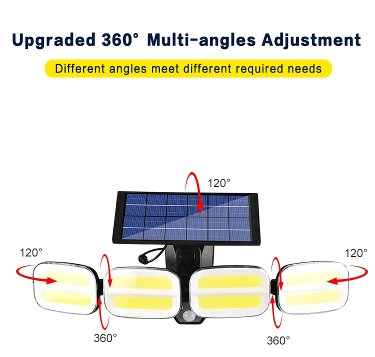 Brightenlux Logo Printing 360 Light Angle 3 Modes Waterproof Long Range Solar LED COB Front-Yard Garden Light