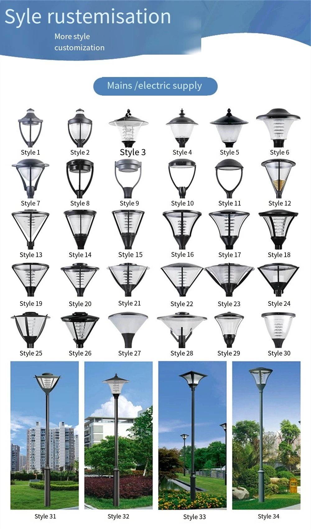 Xindi Waterproof Solar LED Lamp Post