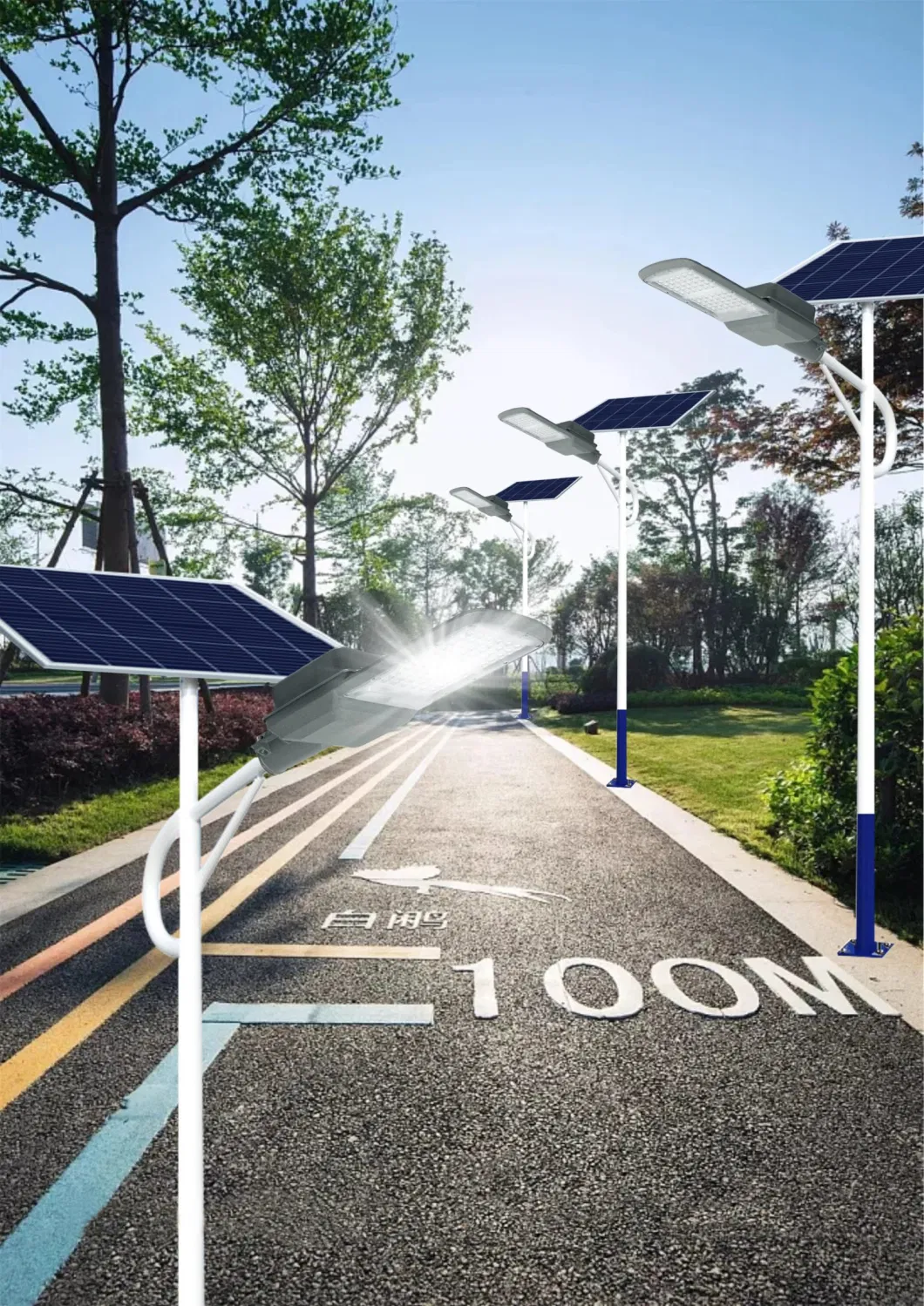 100W 200W 300W 400W 500W LED Solar Street Light High Market Super Brightness LED Garden Lamps