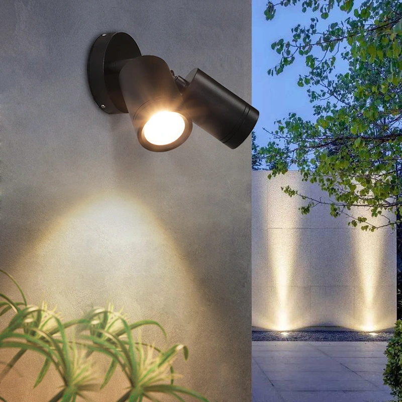 5W/7W/10W/15W/20W COB LED Modern IP65 Adjustable Angle Outdoor Waterproof Garden Spotlight Wall Light