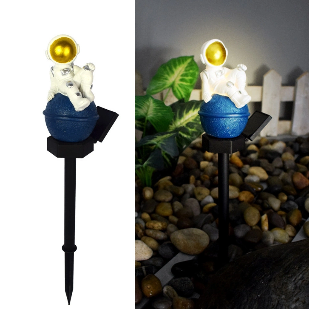 Sculpture Resin Figurines Solar Lights Garden Ornaments Outdoor Pathway Lamp Ci24748