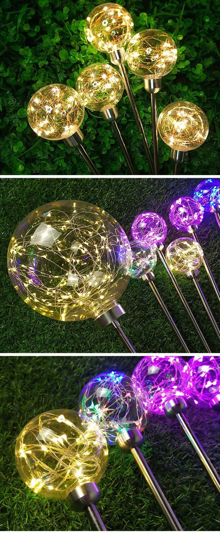 LED Outdoor Garden Decorative Waterproof LED Ball Light Solar Draht Ball Festival Licht Lawn Light Lamp for Landscape Path Yard Lights