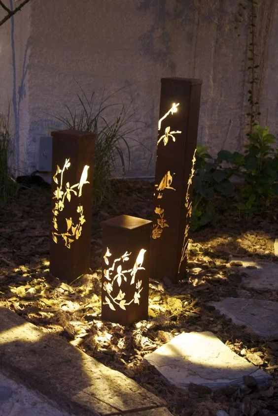 Rust Corten Steel Light Posts