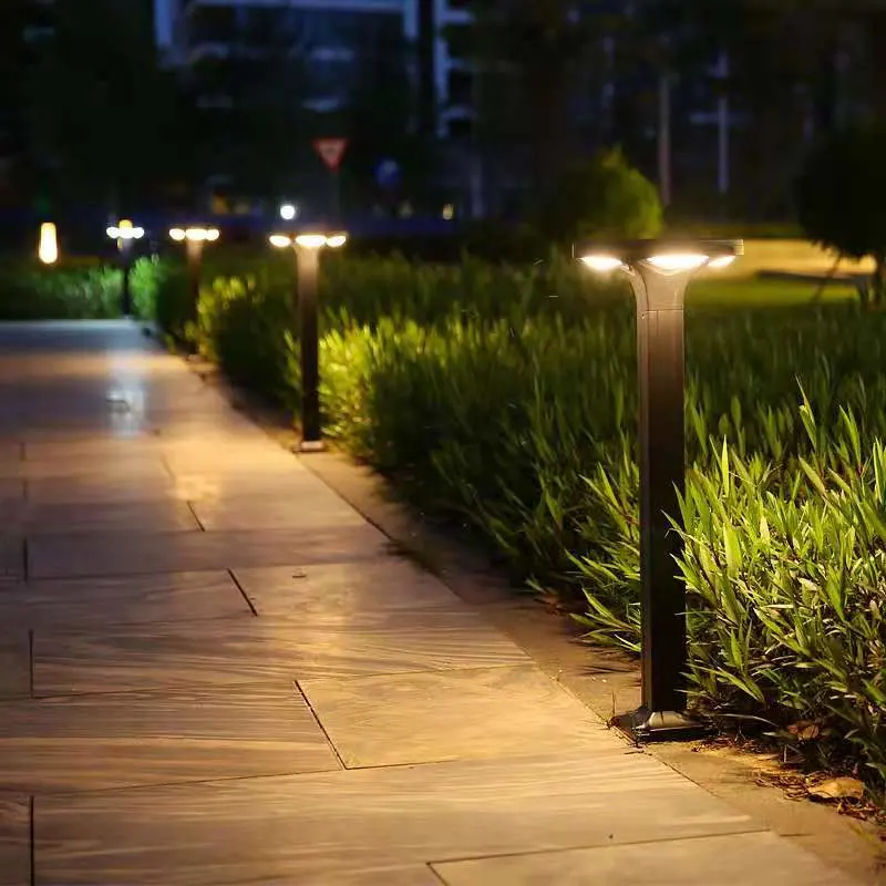 IP65 Waterproof 400mm Height Aluminum Garden Lawn Patio Decoration Solar Light with 7000mAh Battery