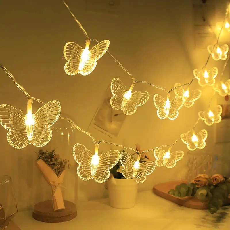 Outdoor Waterproof Solar Light String Garden Park Decorative Lights Yard Layout Ambiance Butterfly String Lights