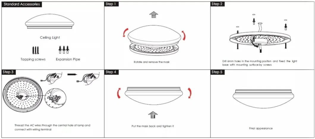 Hotsell 24W Auto on off Radar Microwave Motion Sensor LED Ceiling Lighting for Corridor Hallway Patio Yard Warehouse