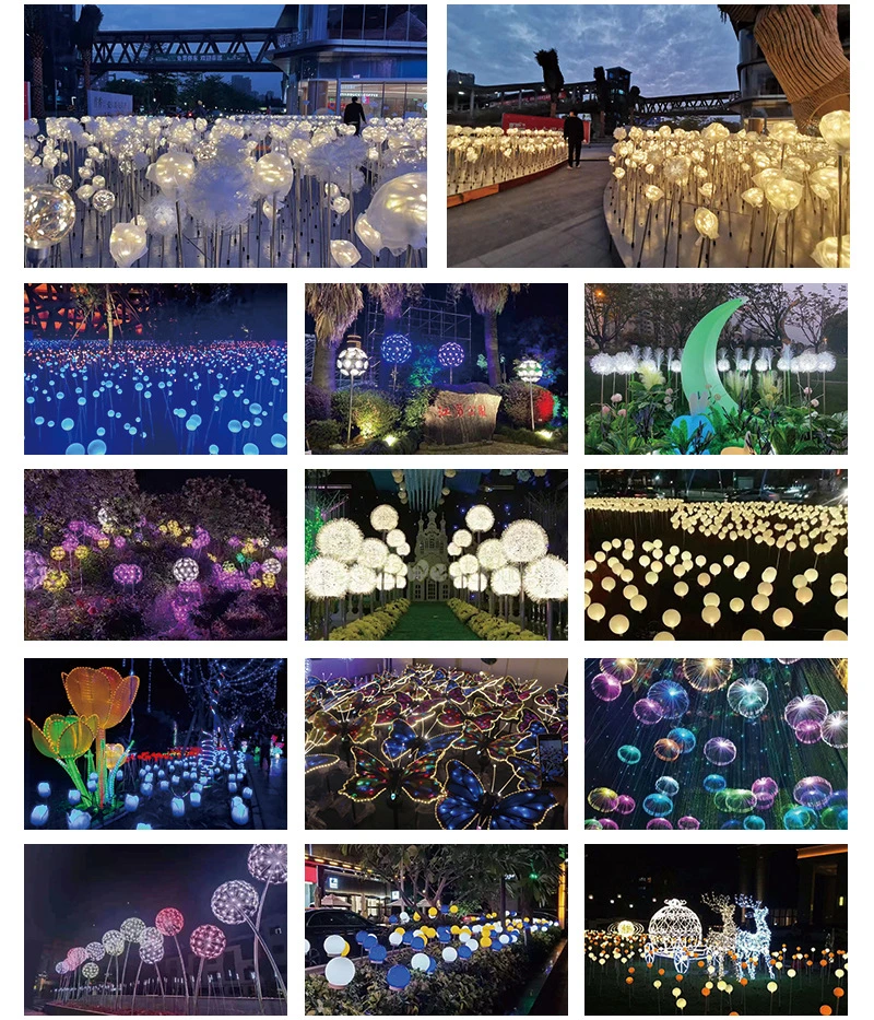 Outdoor Waterproof Landscape Decorative Flower Lamps Solar LED Garden Sunflower Stake Lights