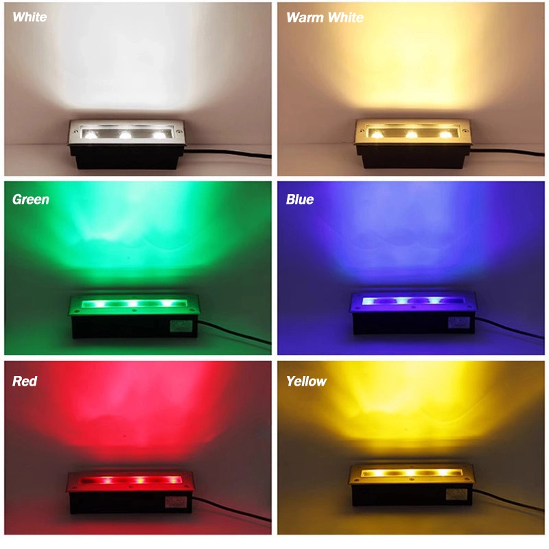 Rectangle LED Underground Light Inground Lamp Square Outdoor Garden Path Landscape Inground Light