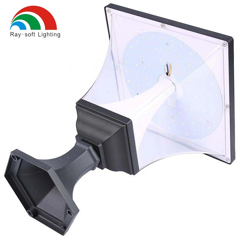 Square Shape Aluminum Black Decorative Modern LED Solar Pillar Light