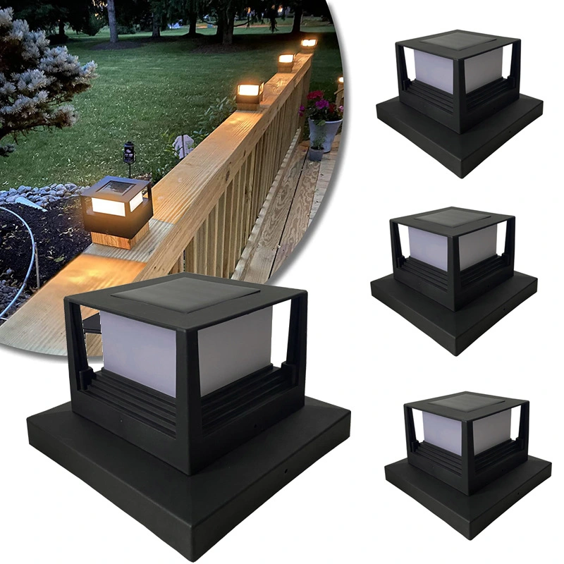 Most Popular Decoration Super Bright Patio Black Outdoor LED Solar Lamp