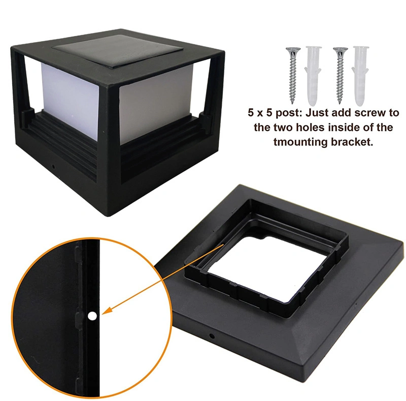 Most Popular Decoration Super Bright Patio Black Outdoor LED Solar Lamp