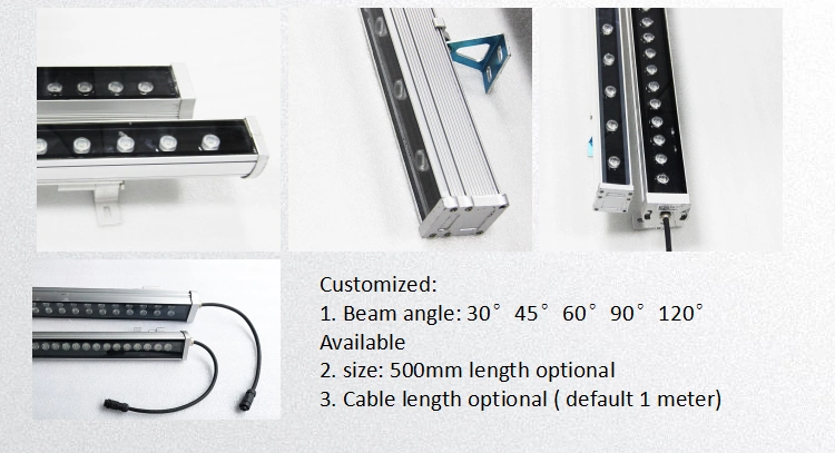 DMX 512 IP65 Waterproof Outdoor Exterior Recessed Architectural Building House Hotel Facade RGB RGBW Linear Wall Washer Light