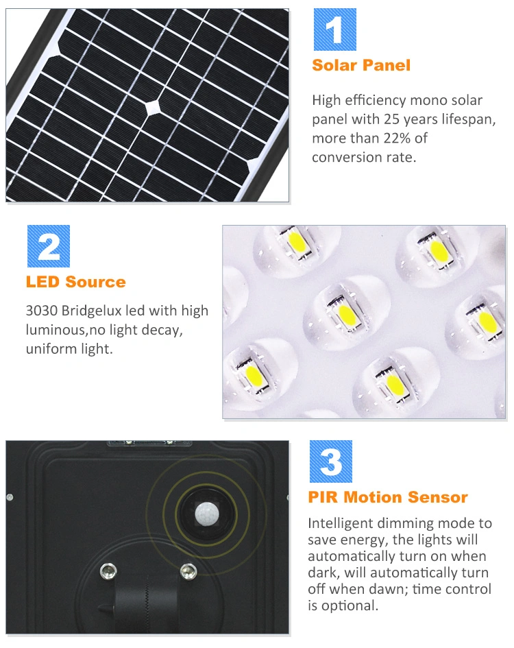 40W PIR Sensor Long Life All in One Solar Street Light