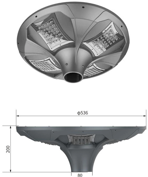 Circular Farm Walkway Outdoor Garden Solar Street Light