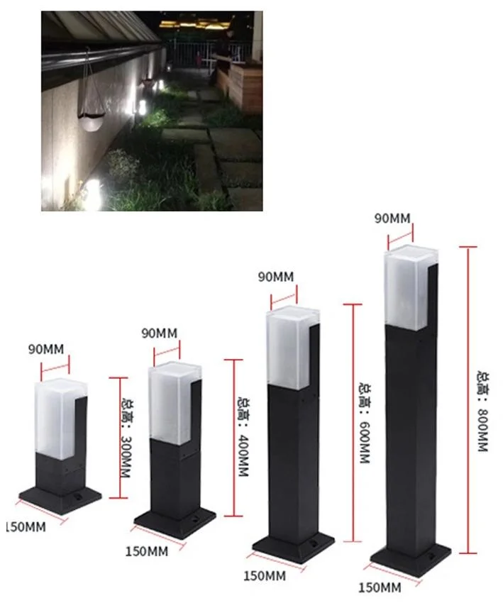 10W Square Modern IP65 Waterproof Landscape Garden LED Lawn Light