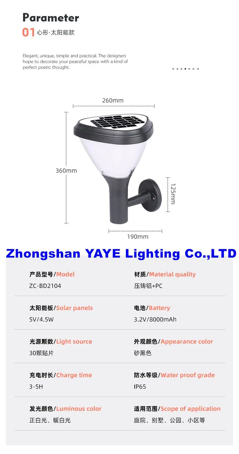 Yaye Supplier 50W Outdoor Waterproof Solar LED Garden Lawn Park Landscape Decorative Pathway Aluminum Lithium Battery Light with 1000PCS Stock 3 Years Warranty