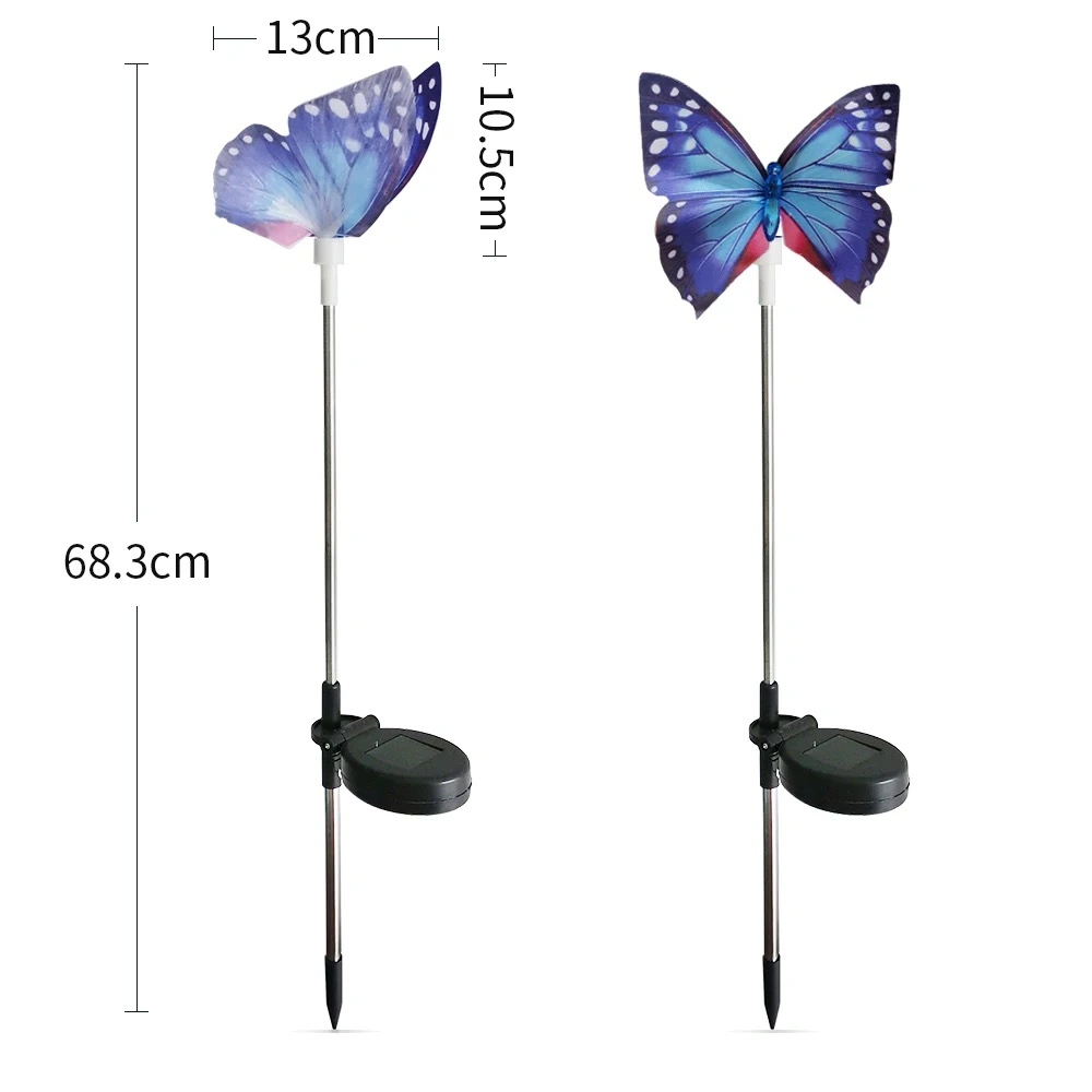 Waterproof Garden Decoration Colorful Butterfly LED Lamps Patio Pathway Solar Flood Light