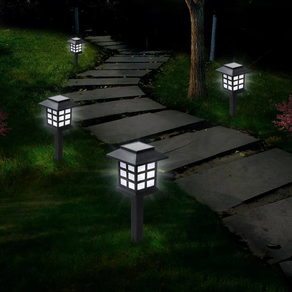 2/4/6/8PCS LED Solar Pathway Lights Waterproof Outdoor Solar Lamp for Garden/Landscape/Yard/Patio/Driveway/Walkway Lighting