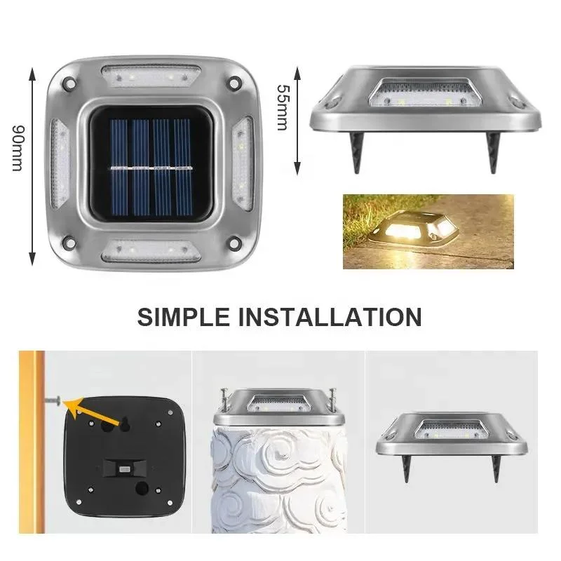 Waterproof Solar LED Wall Light Outdoor Garden Stairs Backyard Solar Light