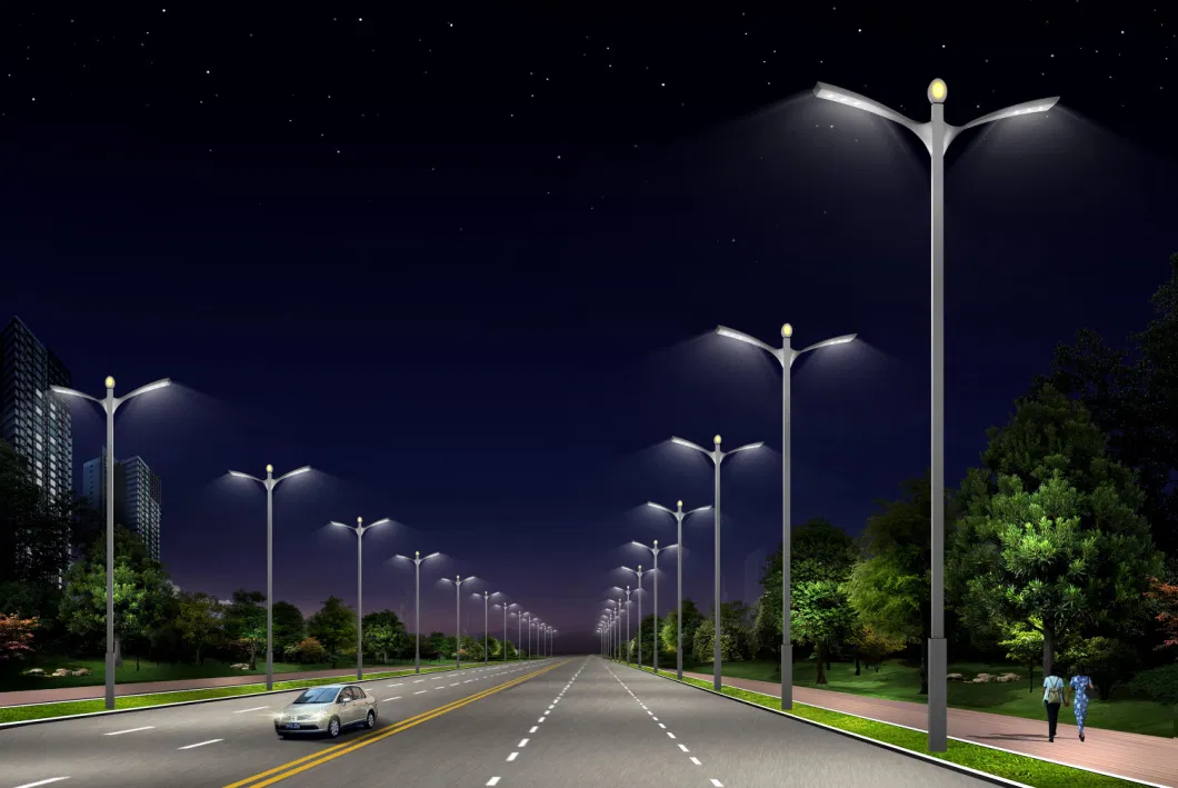 Aluminum Outdoor Solar Lights Energy Saving Park Square Sportyard Road Lamp IP67 85-265V SMD COB LED Street Light