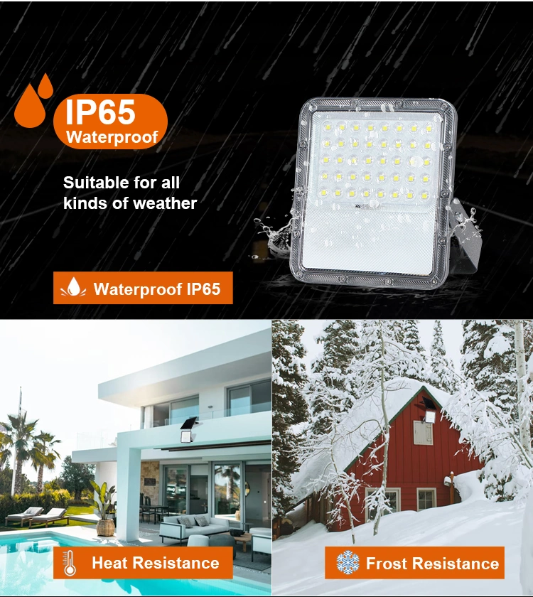 Kcd Waterproof IP65 Home LED Street Garden 30W 50W 100W 200W 300W 400W 500W Outdoor Solar Power Lamp Floodlight 170lm/W Solar LED Flood Light