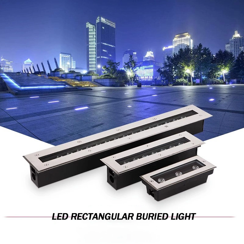 Rectangle LED Underground Light Inground Lamp Square Outdoor Garden Path Landscape Inground Light