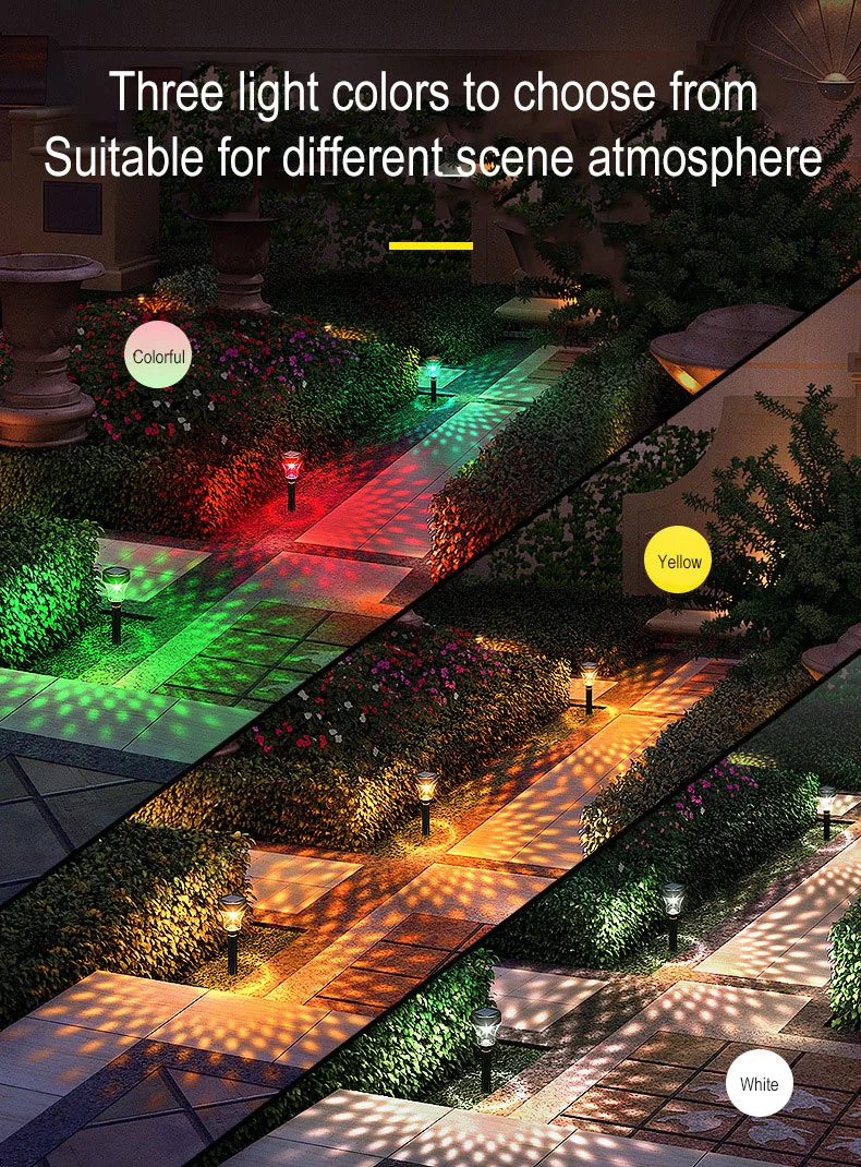 LED Solar Garden Lights for Path Yard Patio Driveway Lawn