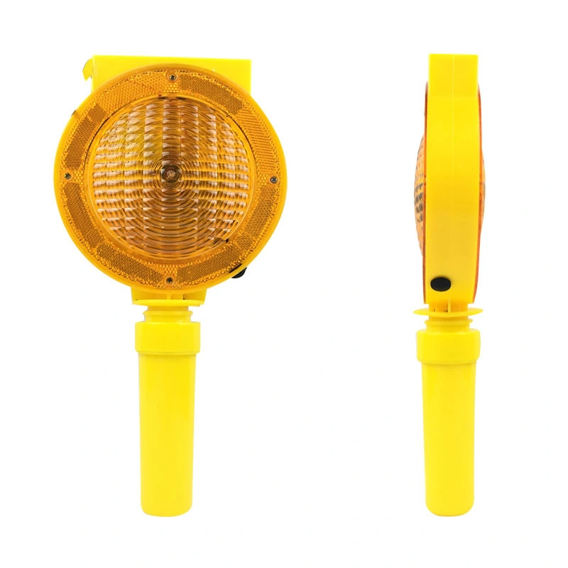 Solar Traffic Lamp Red Yellow LED Barricade Flasher Light / Amber Road Cone Solar Barricade Light for Warning Safety