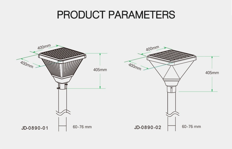 Jd Solar Garden Light All in One 20W Outdoor Back Yards Walkway Post Light IP65