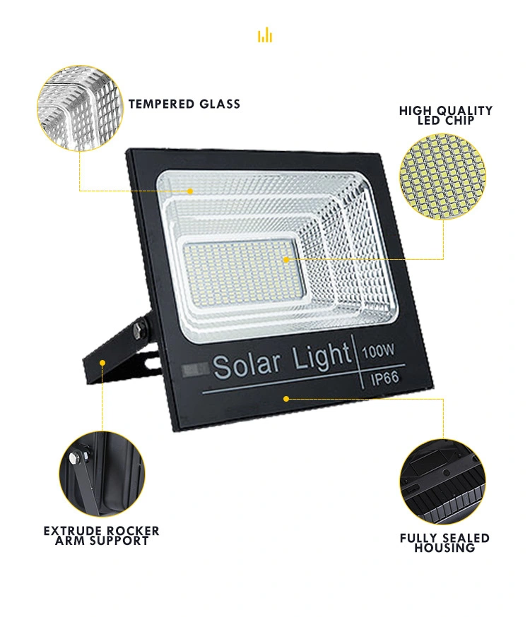 Hot Sell IP65 Outdoor Using Waterproof Solar Flood Light 150 Solar LED Floodlights for Garden