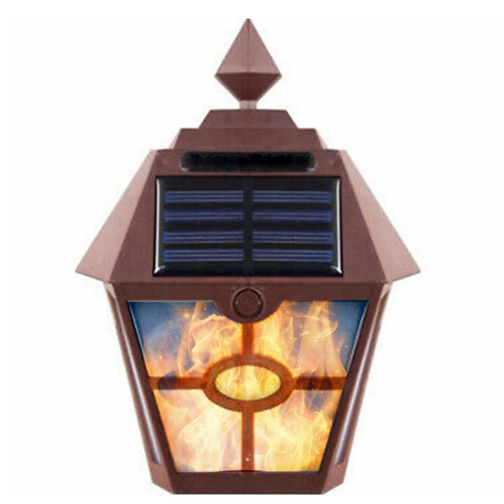 Wholesale 28PCS LED Rechargeable Exterior Garden Decoration Lantern Waterproof Outdoor LED Garden Flame Lamp Quality Solar Garden Wall Light