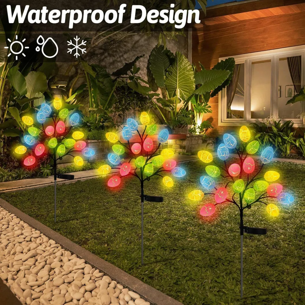 Solar Lawn Light Outdoor Waterproof Easter Egg Holiday Garden Decorative Lighting