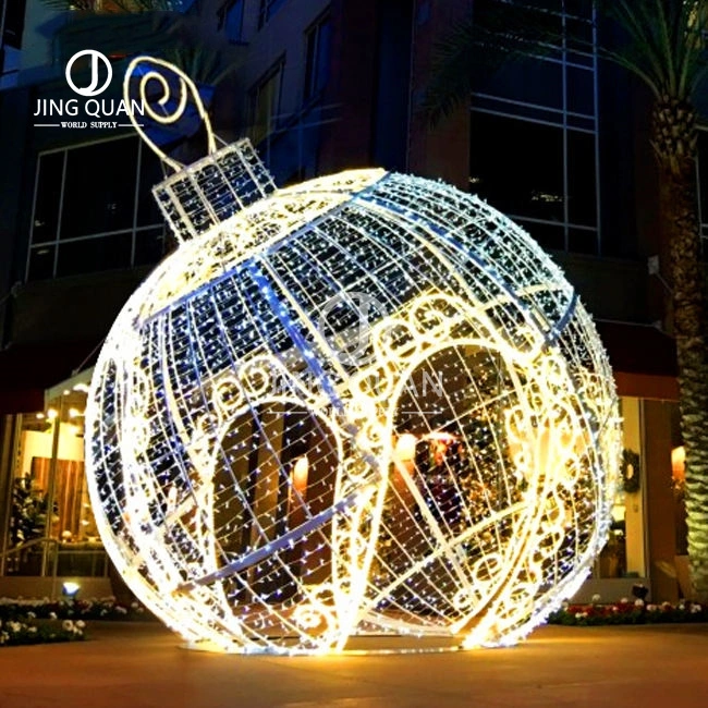 3D Artificial Ball Lights Sphere Waterproof Christmas Light Festival Beautify Ornaments Custom Christmas Decors Motif Street Lighting