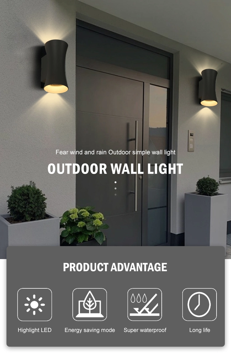 Hot Selling Modern Outdoor Waterproof LED Wall Light Updown Exterior Outside House Wall Light Outdoor Lamp