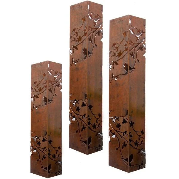 Rust Corten Steel Light Posts