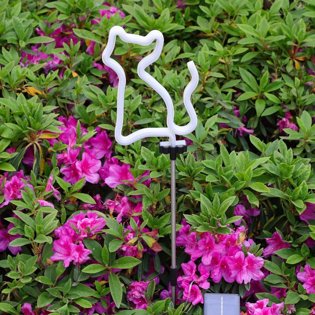 Wholesale Lawn Decor Neon Heart Style Solar Powered Garden Stake Lights for Outdoor Decorative Lamp