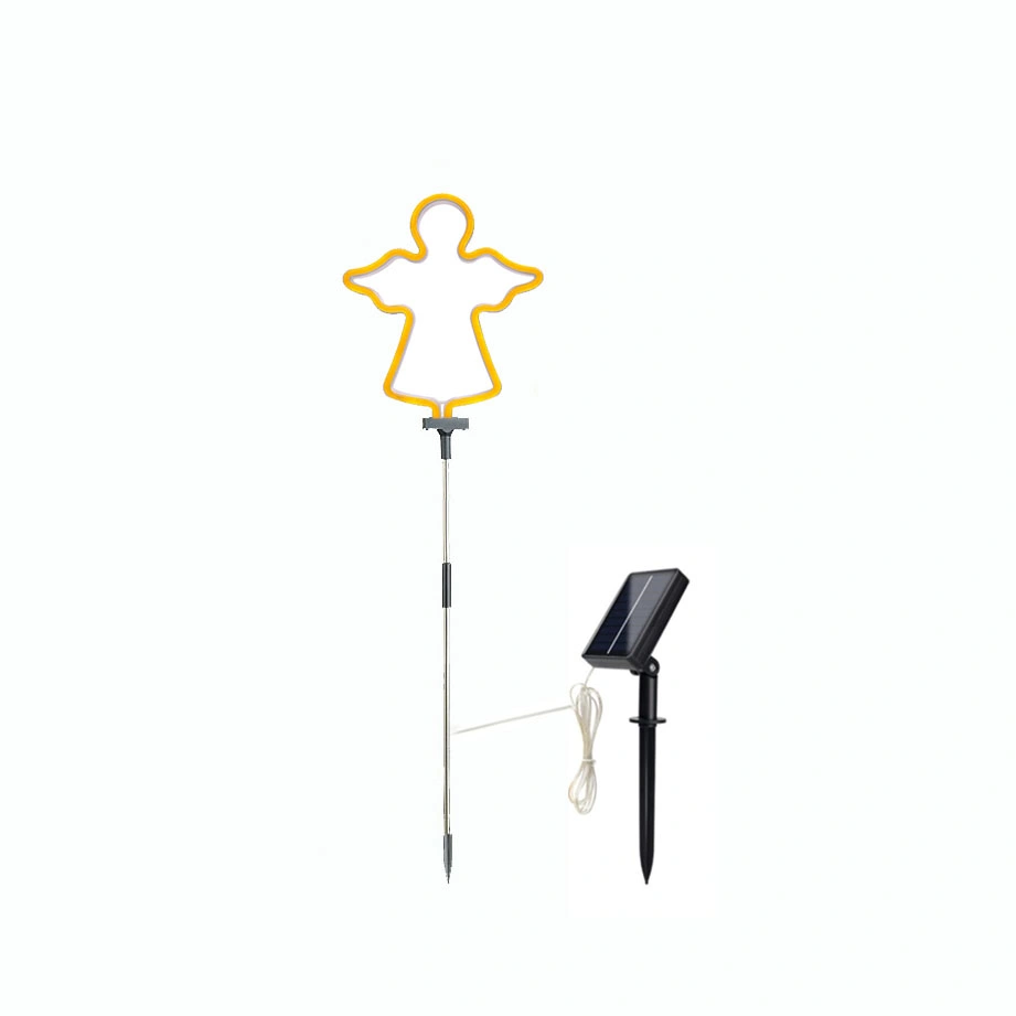 Wholesale Lawn Decor Neon Heart Style Solar Powered Garden Stake Lights for Outdoor Decorative Lamp