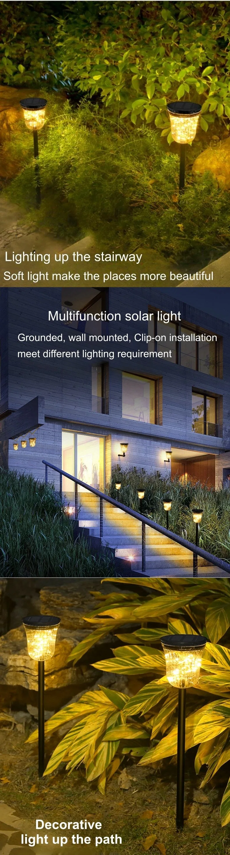 High Quality Solar LED Garden Light for Lawn Yard Path Walkway Decoration