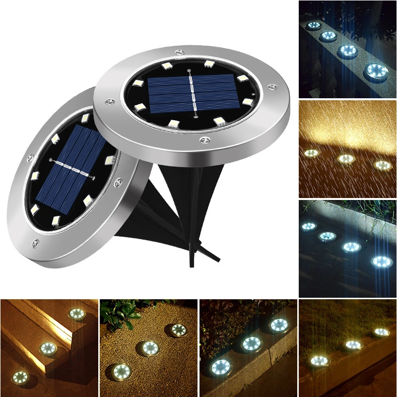 Outdoor Lantern Path Floor Under Ground Spot Garden Solar Yard Lawn Light