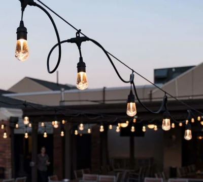 Garden String Lights con lampadine bianche calde IP65 decorazione di Natale Luci a corda