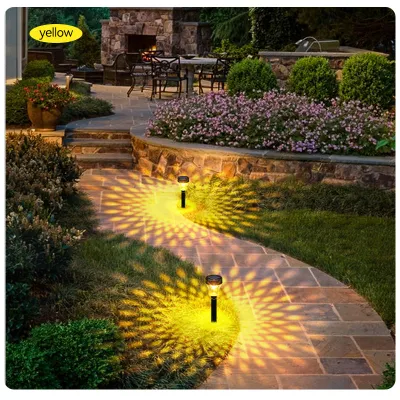 RGB LED Cambio colore luci solari Garden vialetti pedonali Paesaggio <a href='/luce-del-prato/'>Luce del prato</a> a energia solare