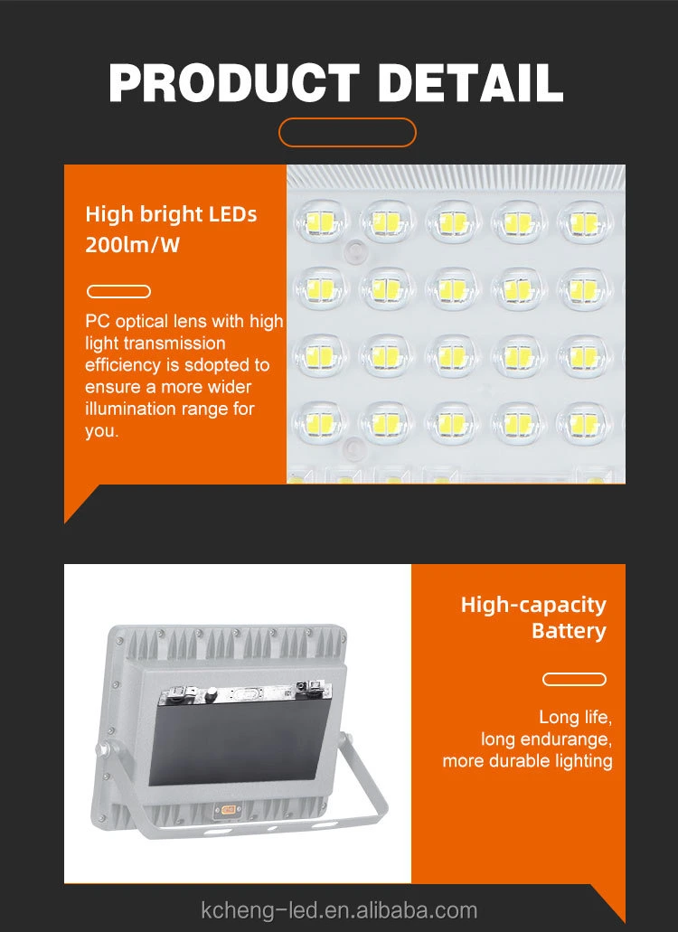 100W Outdoor Garden Wall Mounted Flood LED Solar Lights with Solar Panel