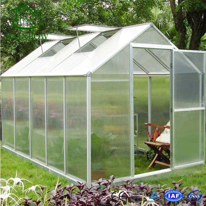 2024 Hot Sale Venlo PC Sheet Greenhouse Polycarbonate Sheet Hydroponics Green Houses Aluminum Frame Garden Greenhouse for Sale Single Span Flower Greenhouses