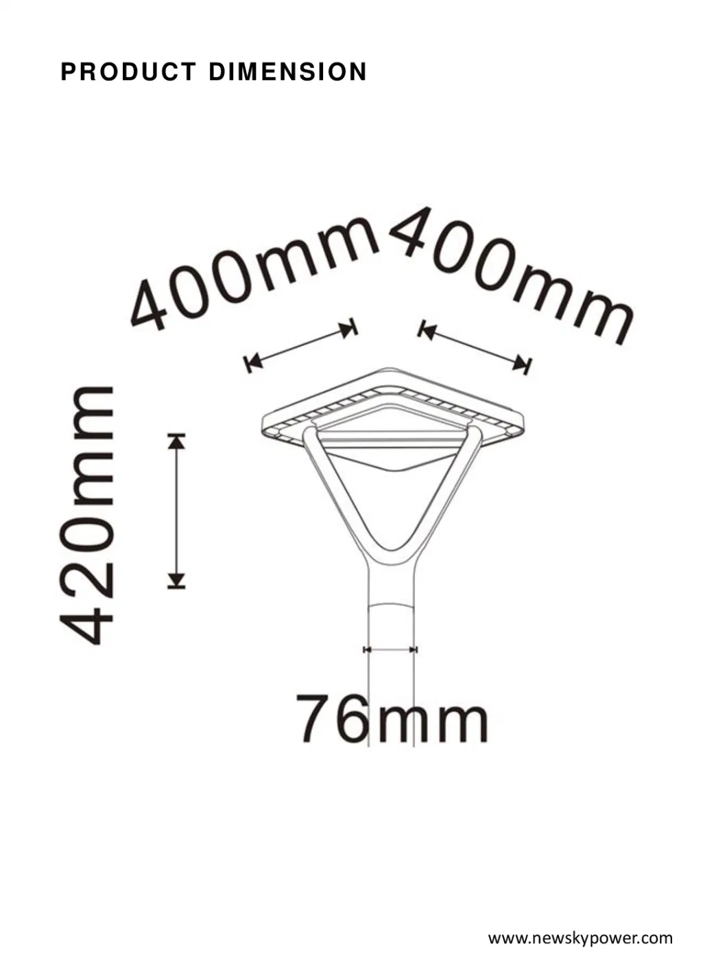 Factory OEM Outdoor Integrated All-in-One LED Solar Garden Light for Lawn Yard Path Walkway