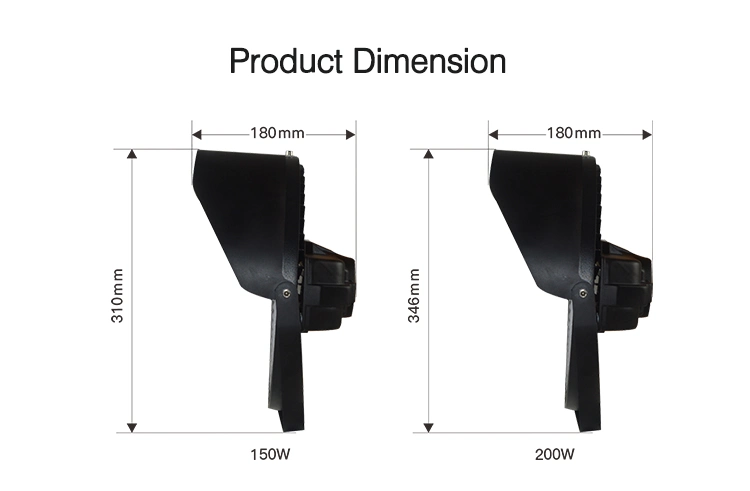 High Brightness Construction Site Waterproof IP65 LED Flood Light 150, 200W LED High Bay Light