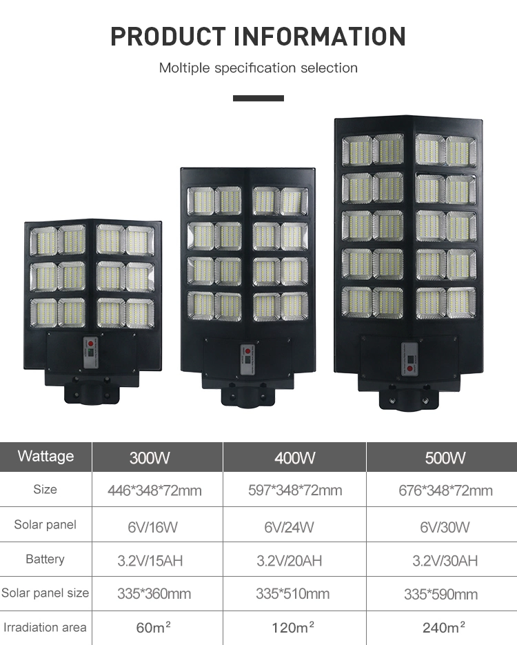 New Model Solar Luminaire Remote Control Installation Sensor All in One LED Solar Street Light