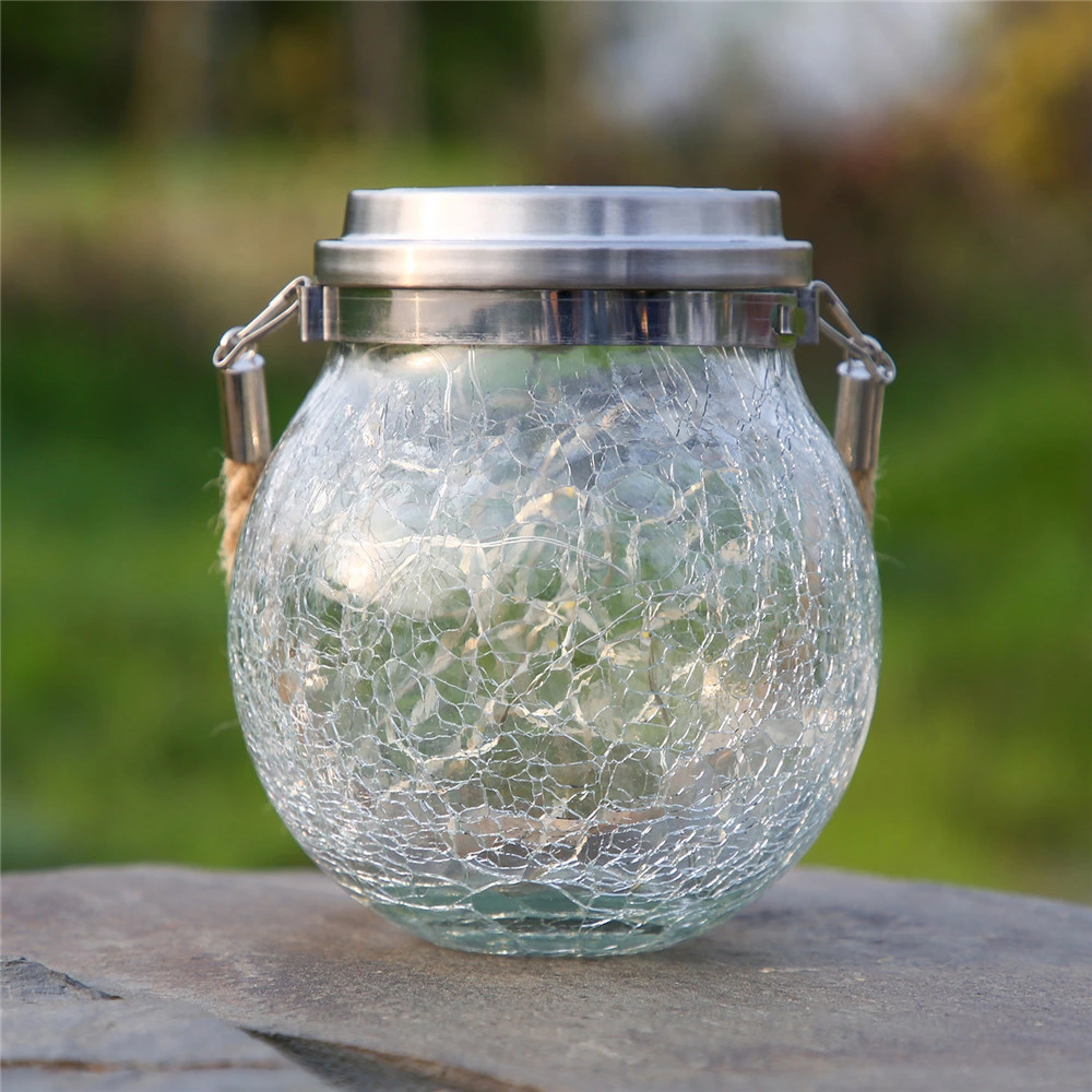 Hanging Glass Solar Mason Jar Fairy Solar Decorative Light for Christmas