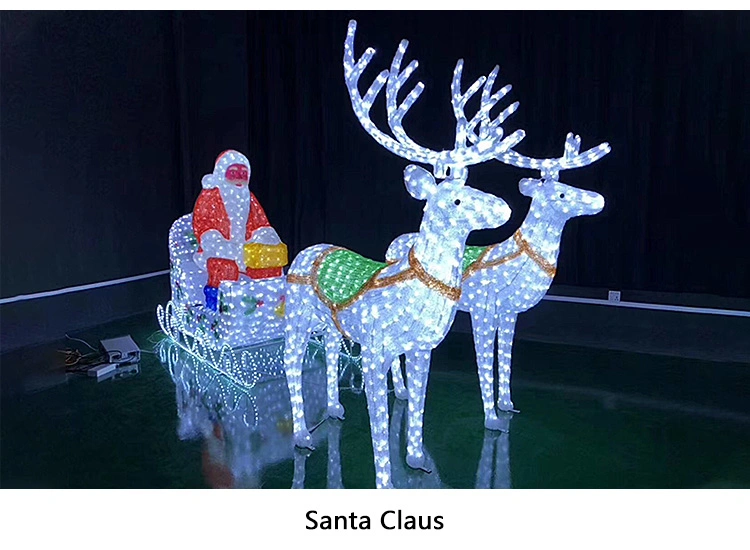 Outdoor Santa Claus Modeling Lights LED Animal Landscape Scenic Park Santa Claus Lights Motif Light