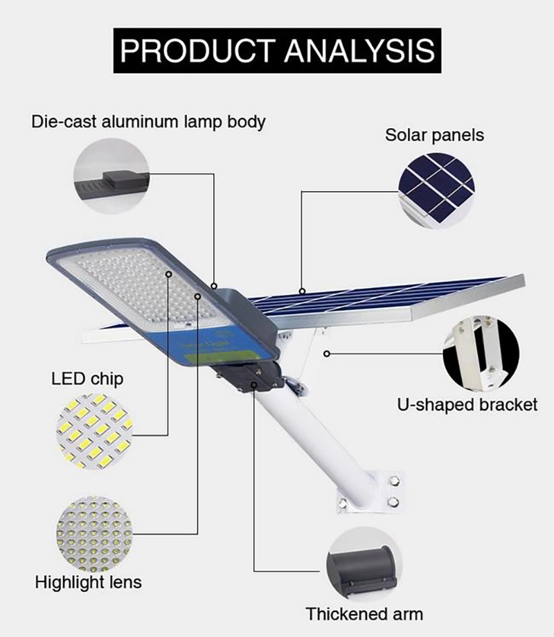 100W Outdoor Garden Road Sunlight 150W Luminaria Solar Exterior Street Light