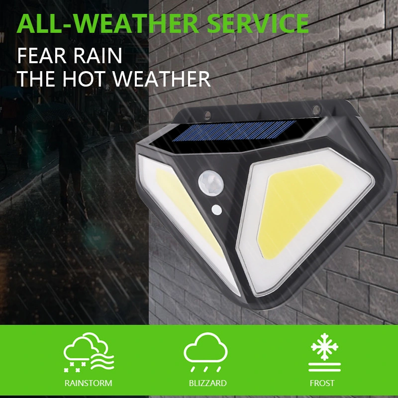 New Solar Wall Lamp Two-Sided 102LED Human Body Induction Lamp Outdoor Courtyard Garden Villa Wall Lamp